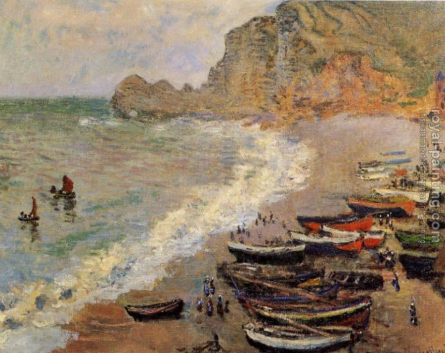 Claude Oscar Monet : Beach at Etretat